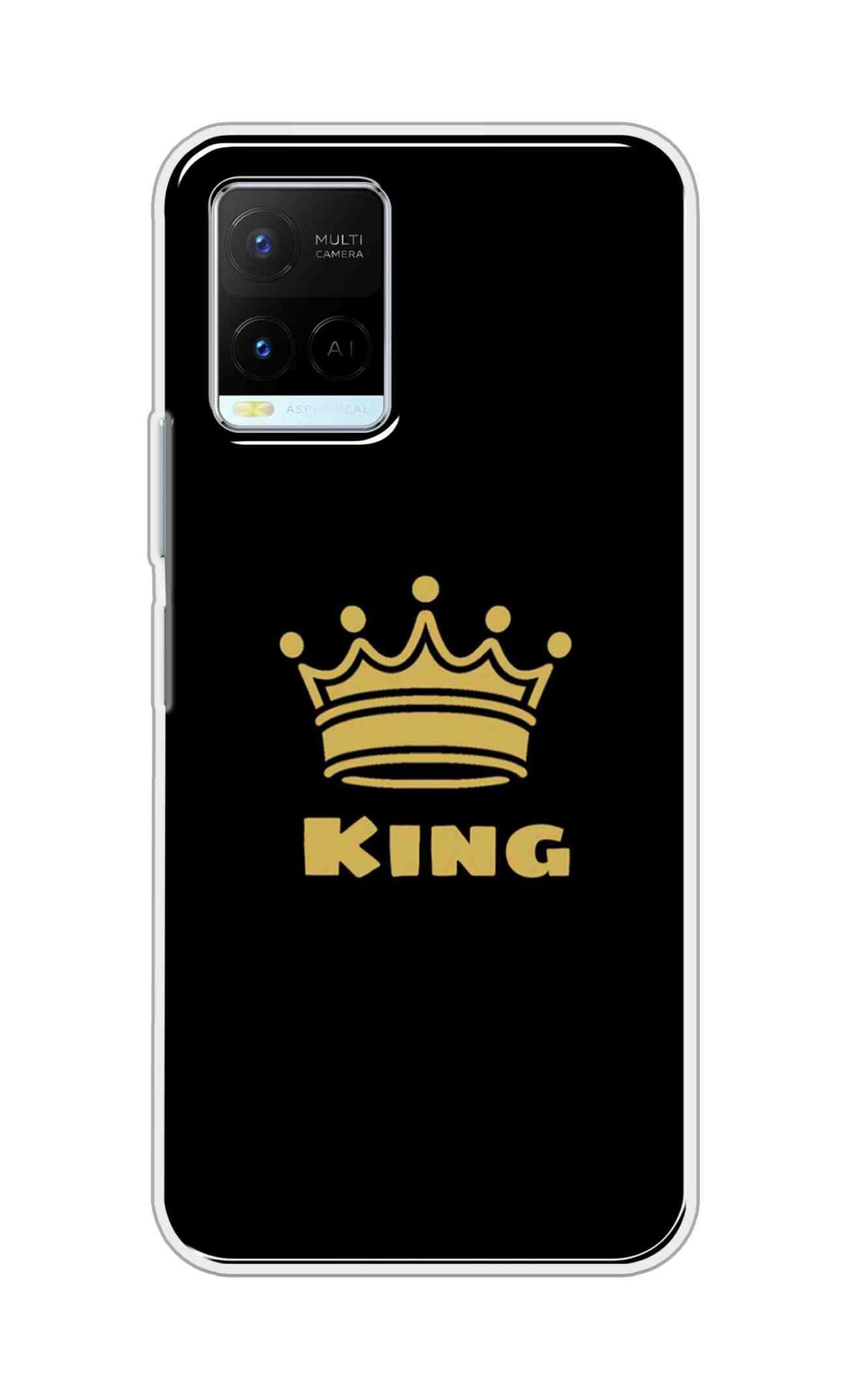 Coberta Back Cover For Vivo Y21 2021 Back Cover Stylish Case - King Texts in Black Design D11092