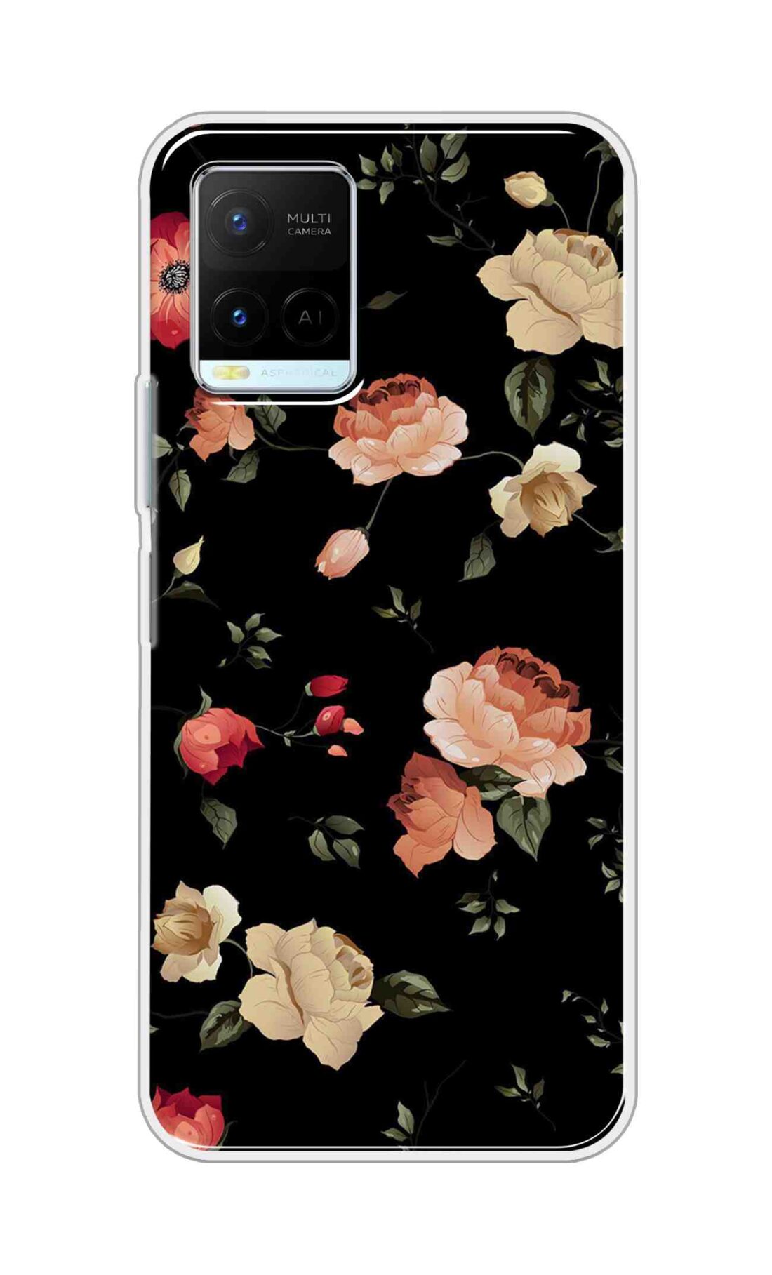 Coberta Back Cover For Vivo Y21 2021 Back Cover Stylish Case - Bright Flowers Design D11411