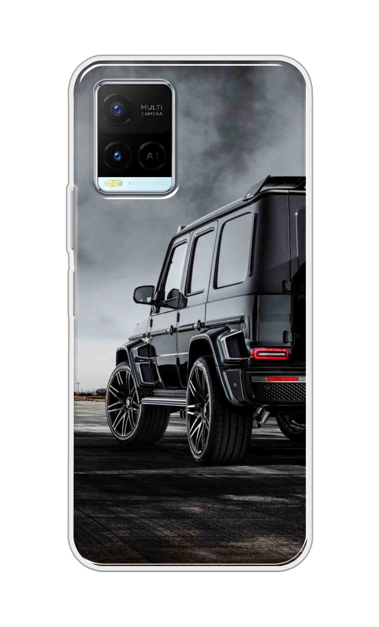 Coberta Back Cover For Vivo Y21 2021 Back Cover Stylish Case - Black Suv Car Design D11967