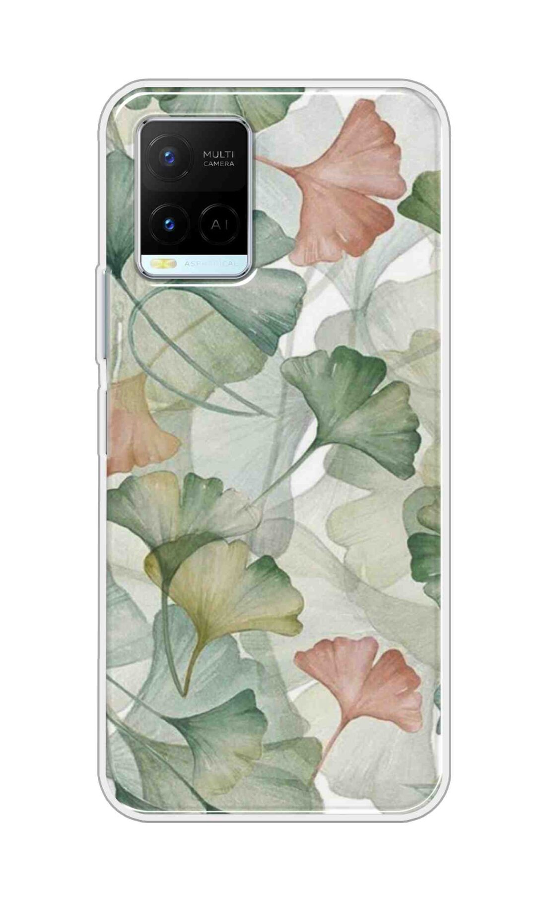 Coberta Back Cover For Vivo Y21 2021 Back Cover Stylish Case - Asthetic Leaves Pattern D14954