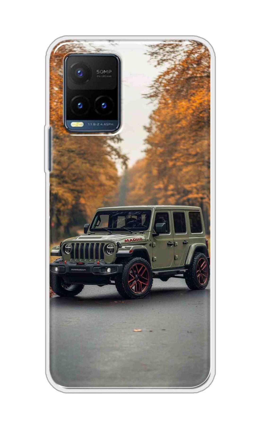 Coberta Back Cover For Vivo Y21s Back Cover Stylish Case - Green Jeep Design D16620