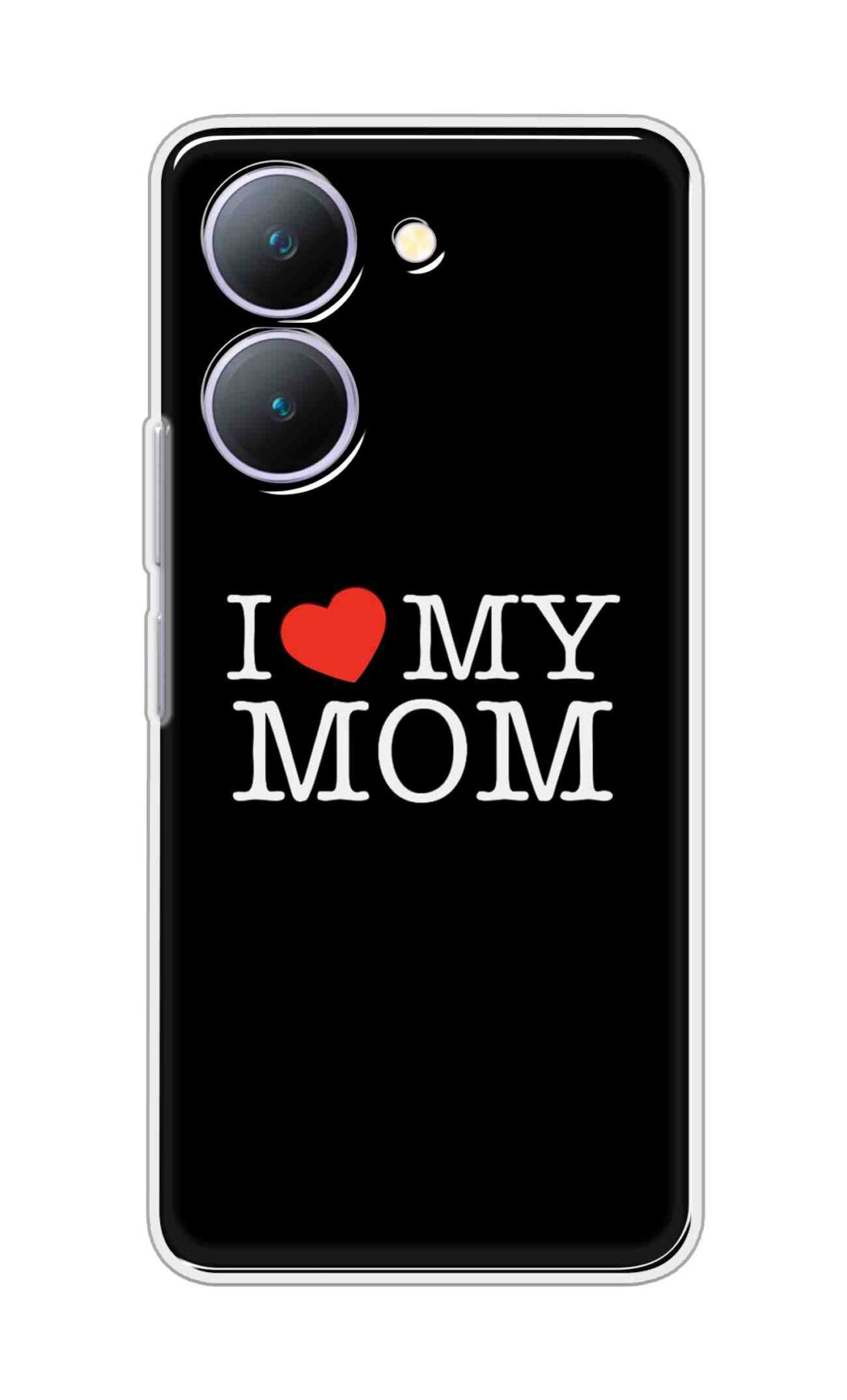 Coberta Back Cover For Vivo Y27 5G Back Cover Stylish Case - I Love My Mom in Black Design D11011