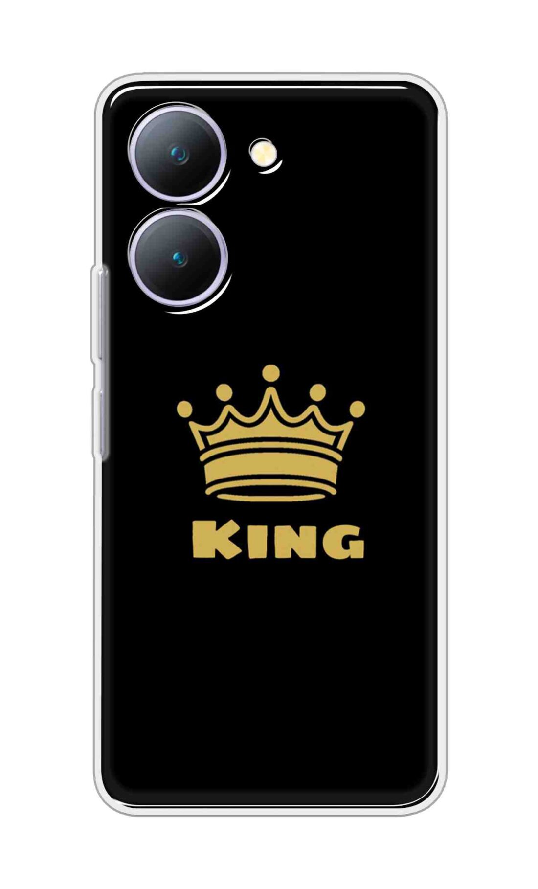 Coberta Back Cover For Vivo Y27 5G Back Cover Stylish Case - King Texts in Black Design D11092