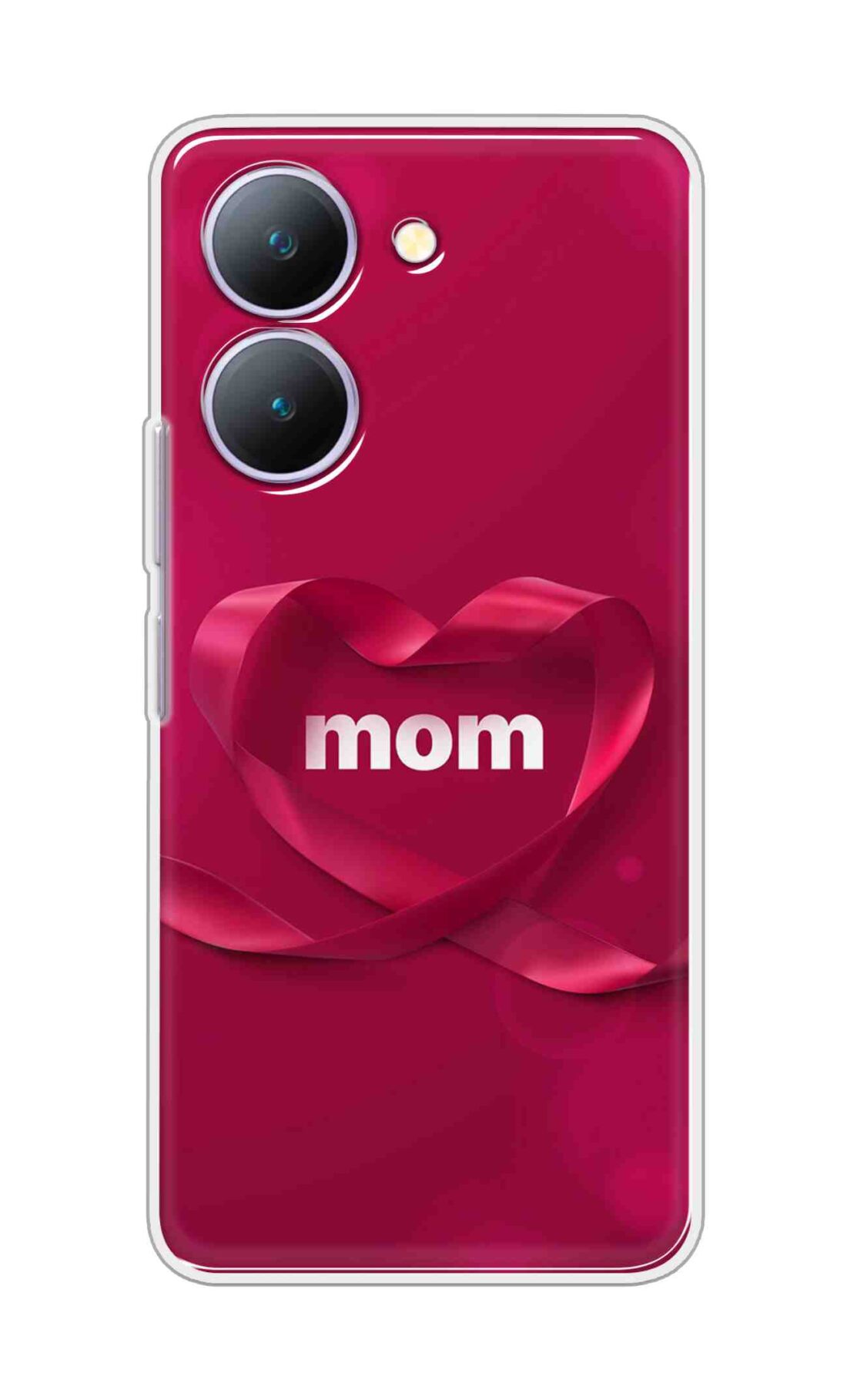 Coberta Back Cover For Vivo Y27 5G Back Cover Stylish Case - Mom texts in Red heart Design D11317
