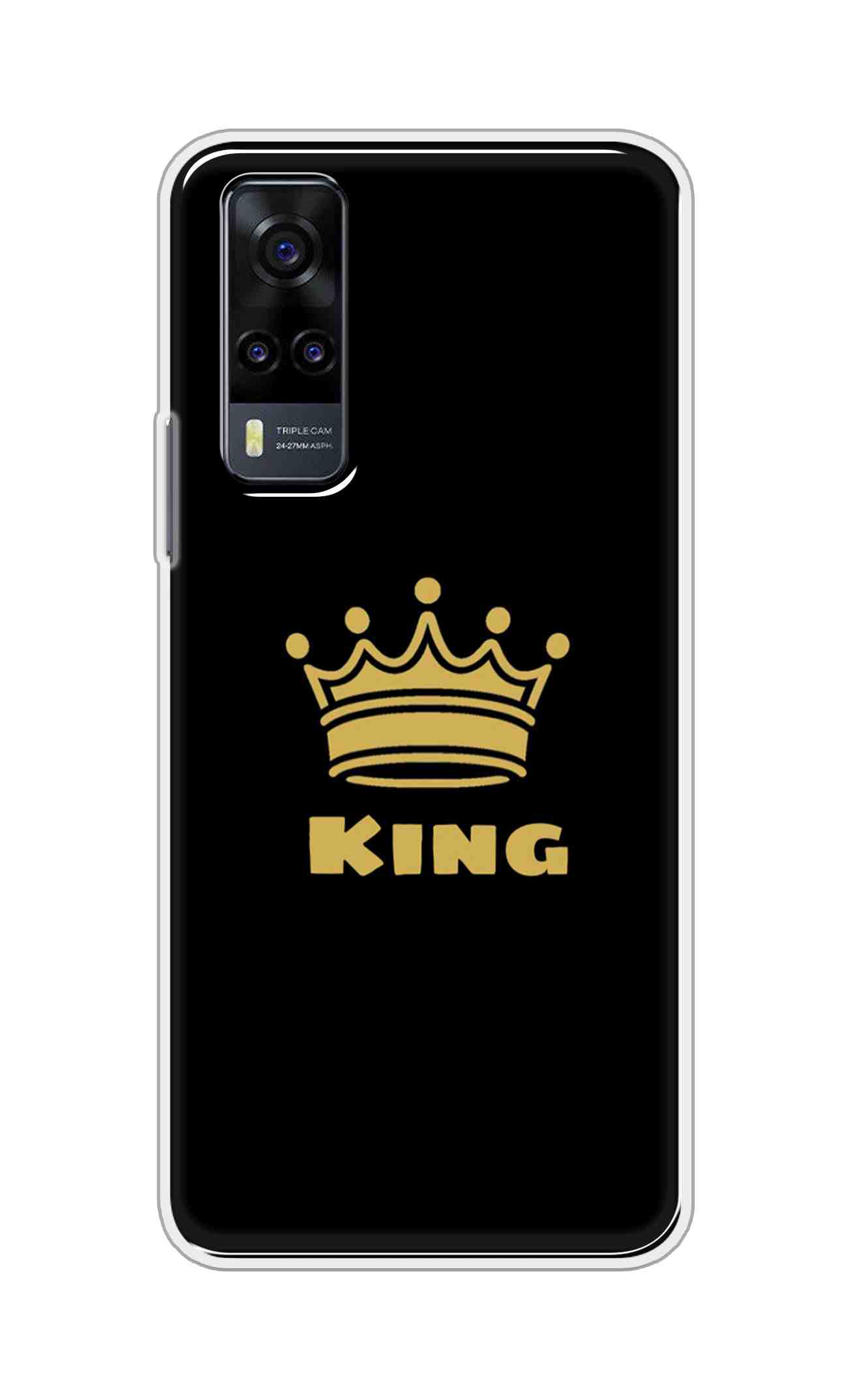 Coberta Back Cover For Vivo Y31 Back Cover Stylish Case - King Texts in Black Design D11092
