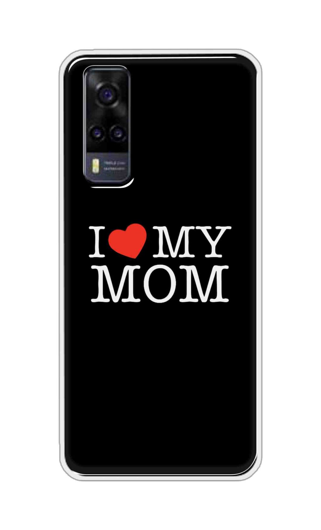 Coberta Back Cover For Vivo Y31 2021 Back Cover Stylish Case - I Love My Mom in Black Design D11011