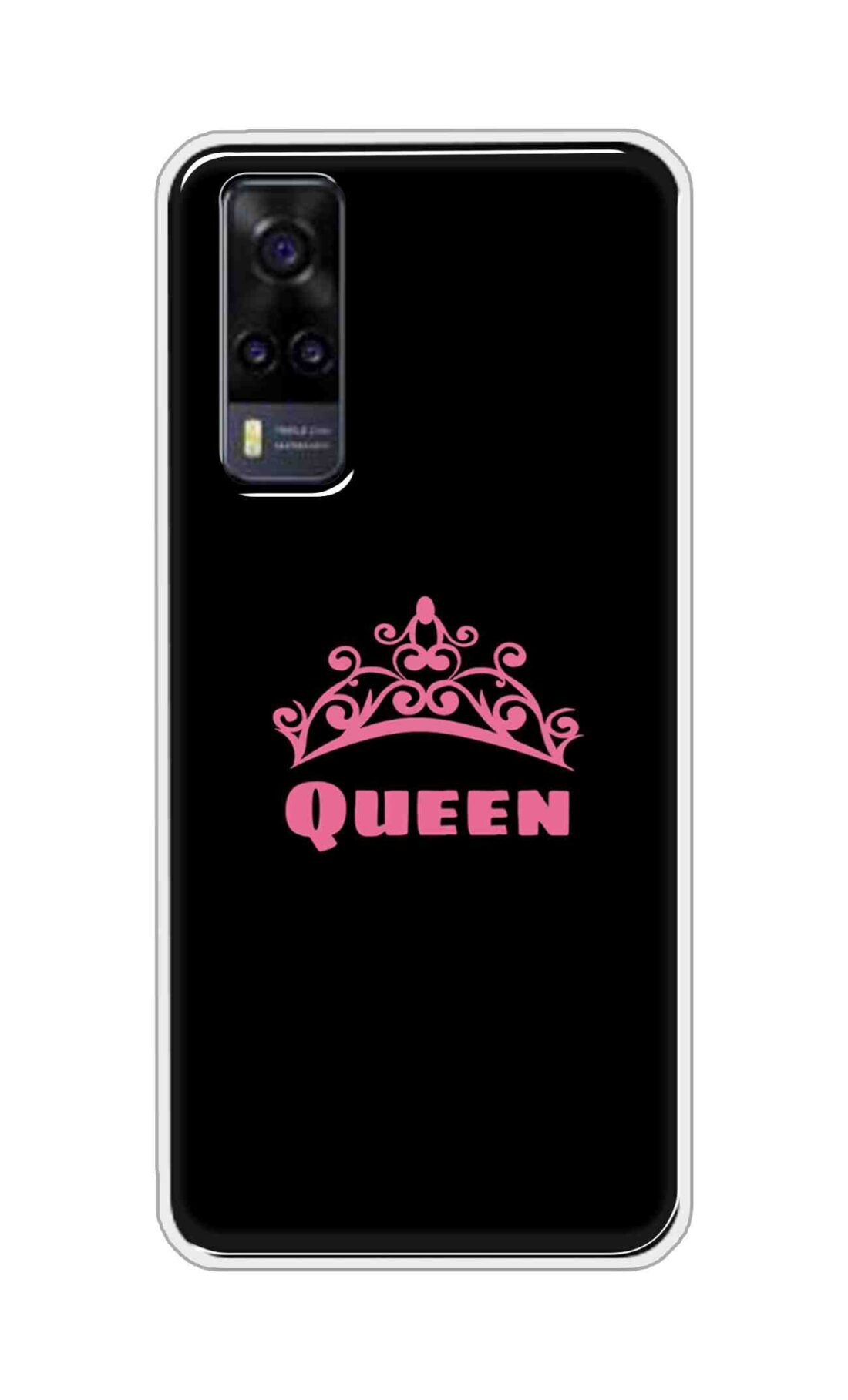 Coberta Back Cover For Vivo Y31 2021 Back Cover Stylish Case - Queen Texts in Black Design D11091