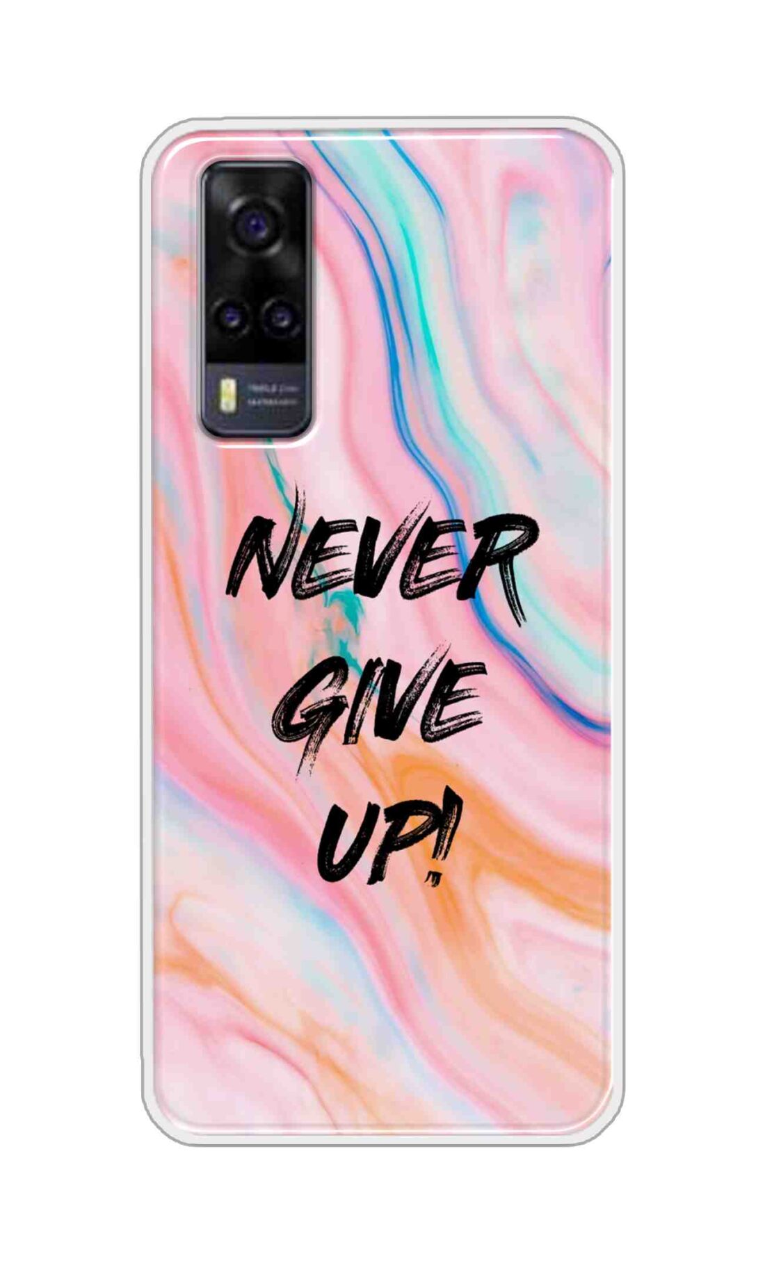 Coberta Back Cover For Vivo Y31 2021 Back Cover Stylish Case - Never Give Up in Multicolour Design D11925