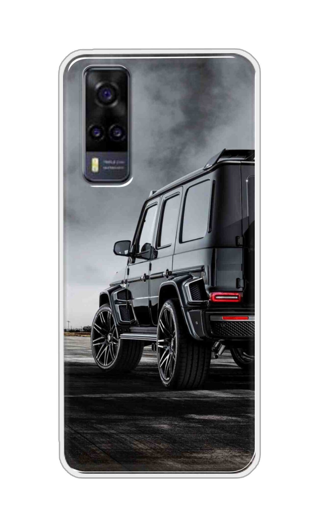 Coberta Back Cover For Vivo Y31 2021 Back Cover Stylish Case - Black Suv Car Design D11967