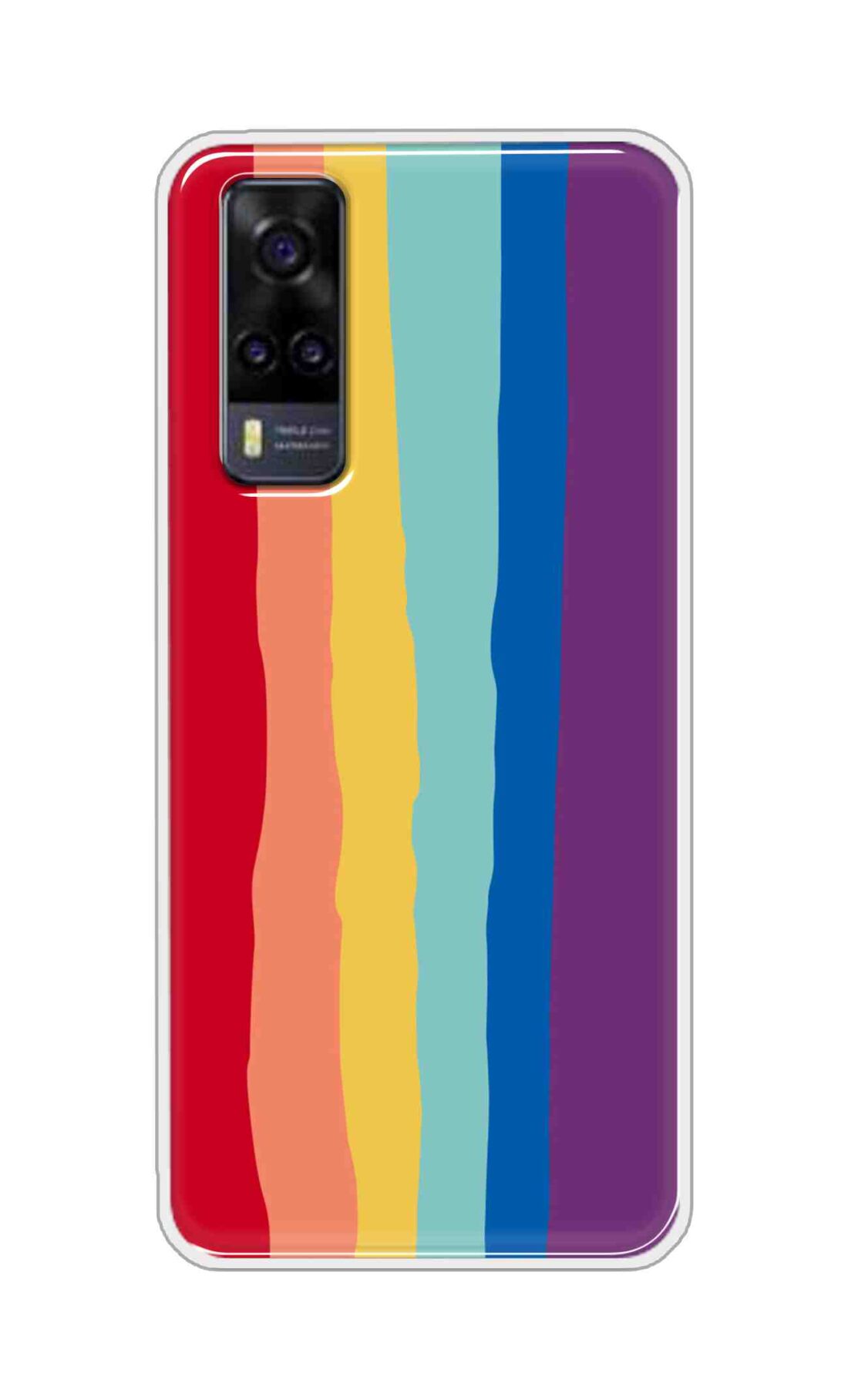 Coberta Back Cover For Vivo Y31 2021 Back Cover Stylish Case - Colourful Rainbow Design D13201