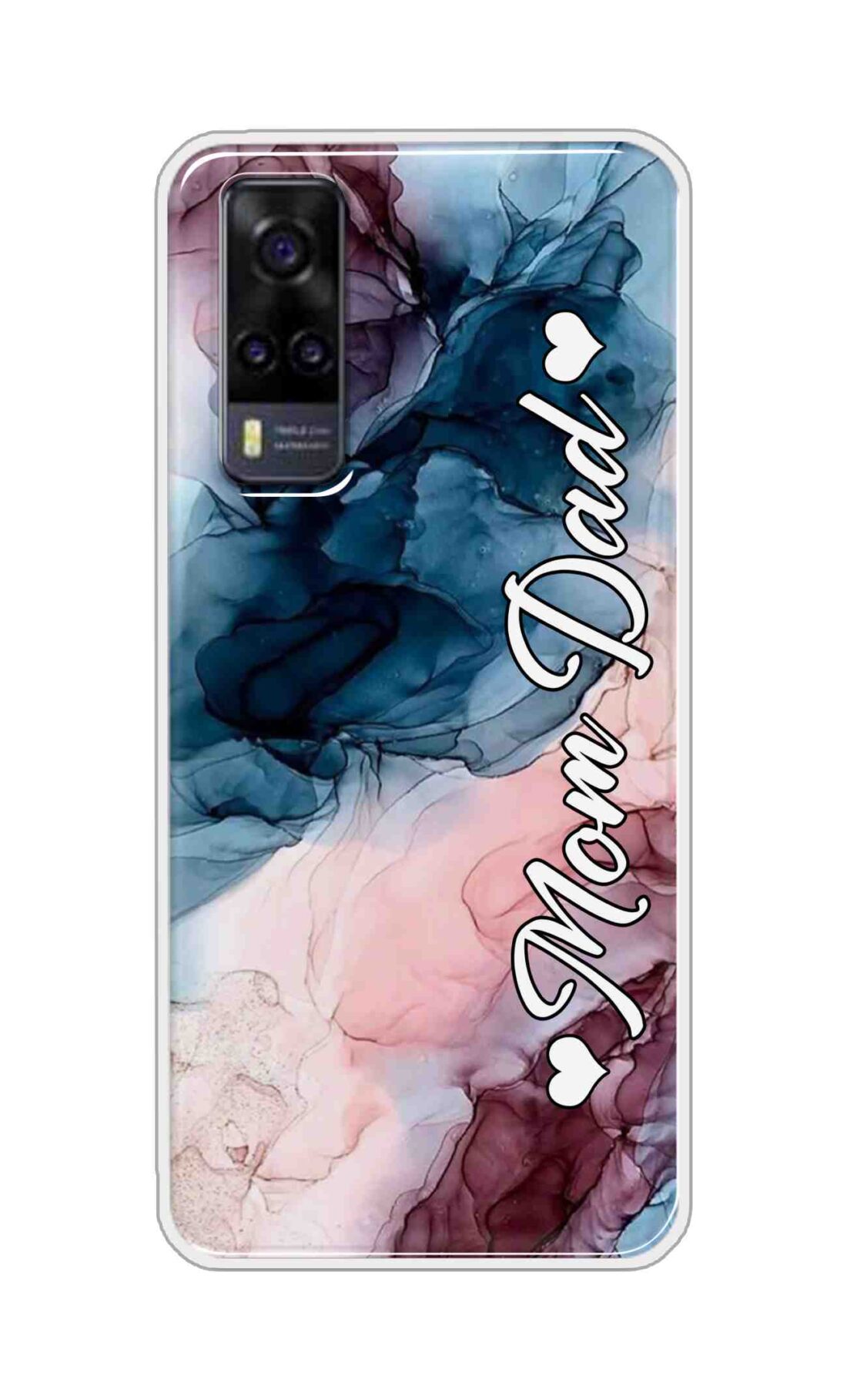 Coberta Back Cover For Vivo Y31 2021 Back Cover Stylish Case - Mom and Dad on Colourful Marble D16654