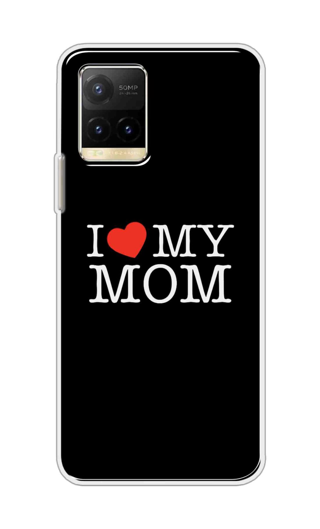Coberta Back Cover For Vivo Y33T Back Cover Stylish Case - I Love My Mom in Black Design D11011