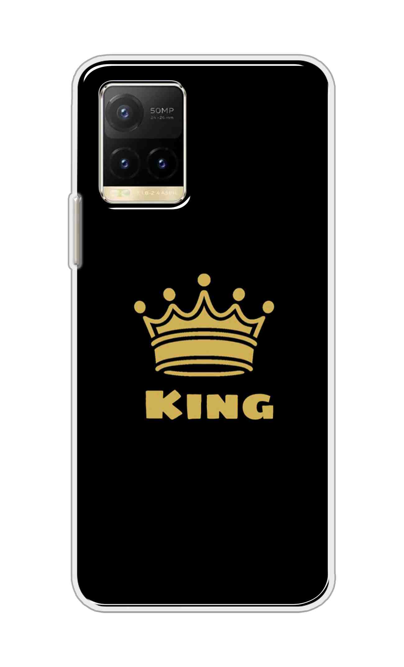 Coberta Back Cover For Vivo Y33T Back Cover Stylish Case - King Texts in Black Design D11092