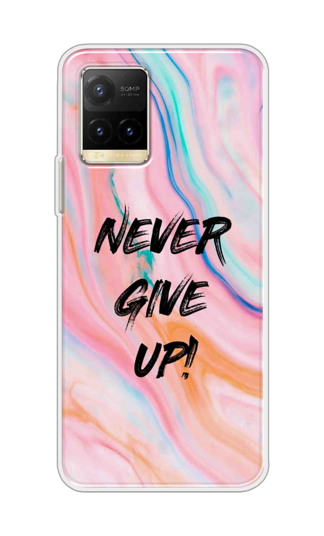 Coberta Back Cover For Vivo Y33T Back Cover Stylish Case - Never Give Up in Multicolour Design D11925