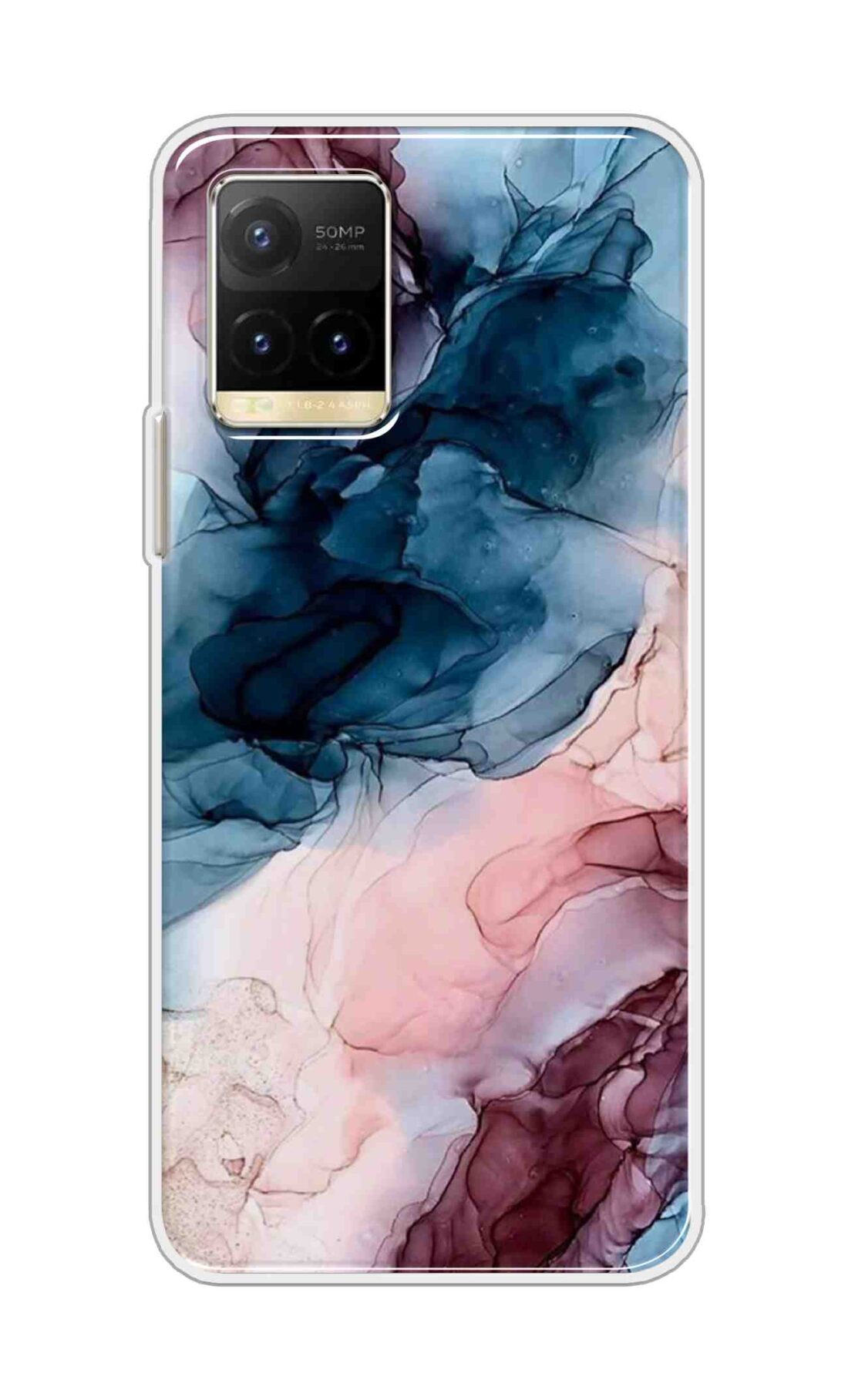 Coberta Back Cover For Vivo Y33T Back Cover Stylish Case - Colourful Marble Design D12694