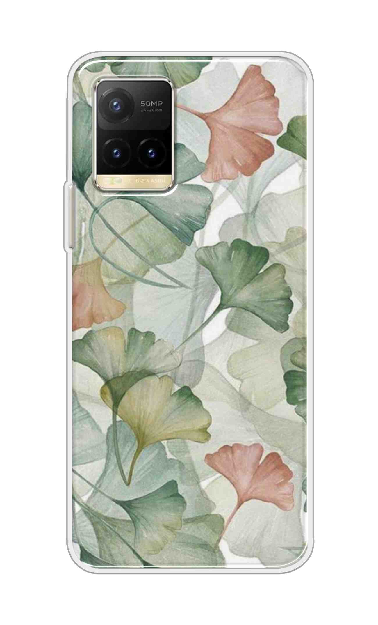 Coberta Back Cover For Vivo Y33T Back Cover Stylish Case - Asthetic Leaves Pattern D14954
