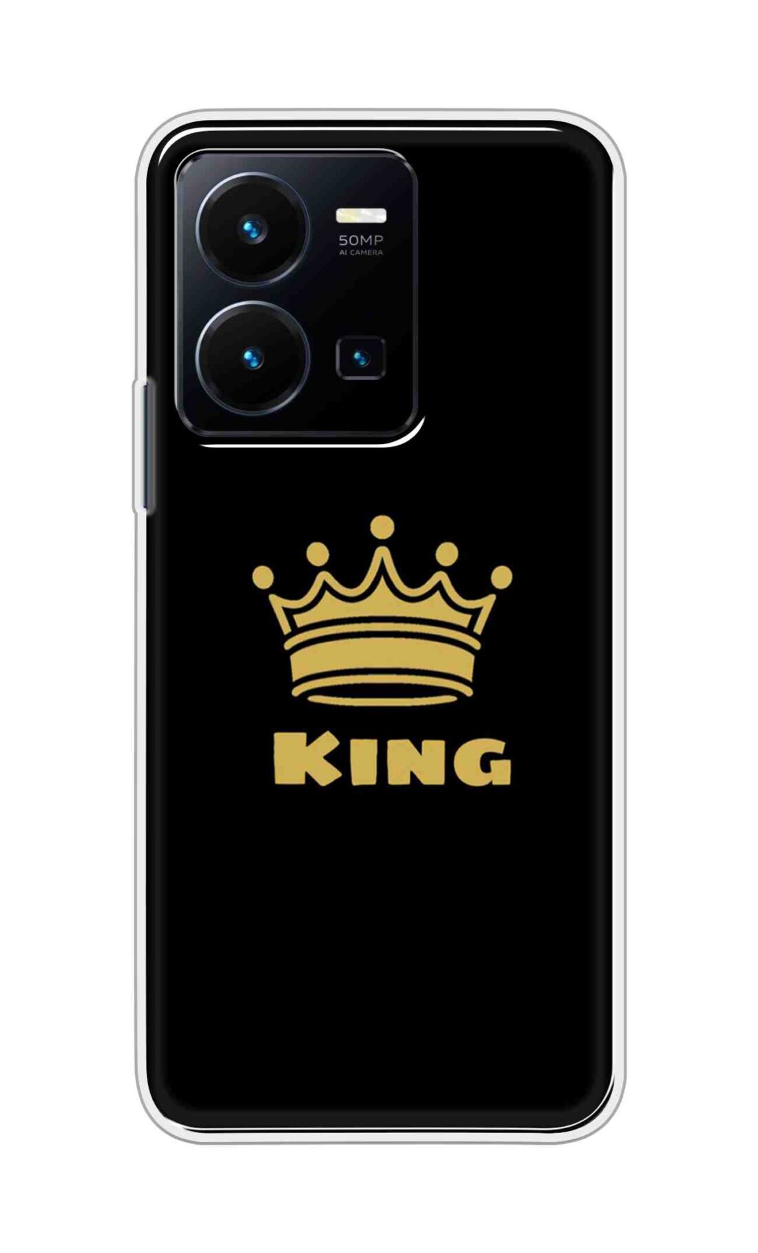 Coberta Back Cover For Vivo Y35 2022 Back Cover Stylish Case - King Texts in Black Design D11092