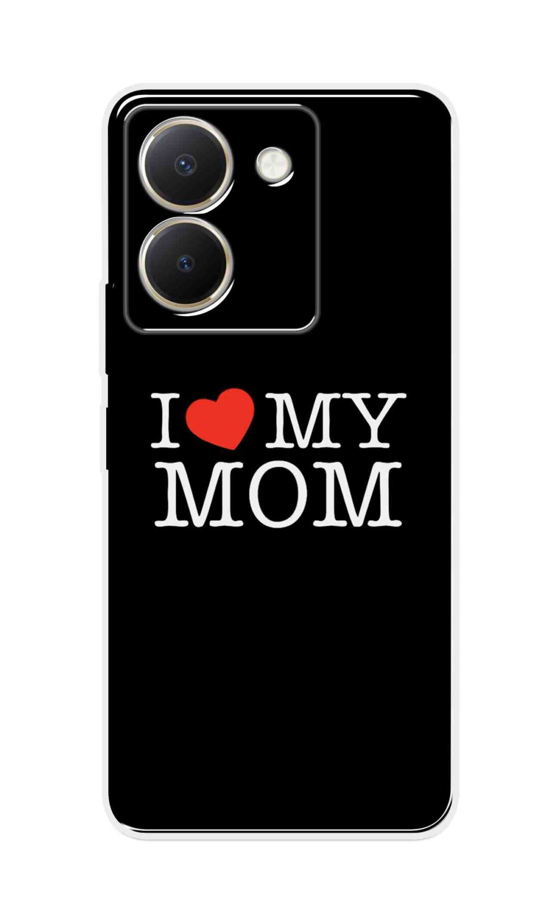 Coberta Back Cover For Vivo Y36 Back Cover Stylish Case - I Love My Mom in Black Design D11011