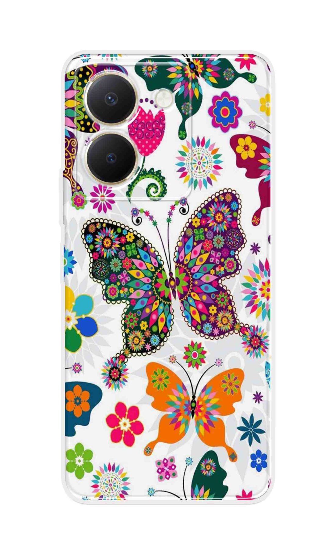 Coberta Back Cover For Vivo Y36 Back Cover Stylish Case - Colourful Butterflyes Design D11038