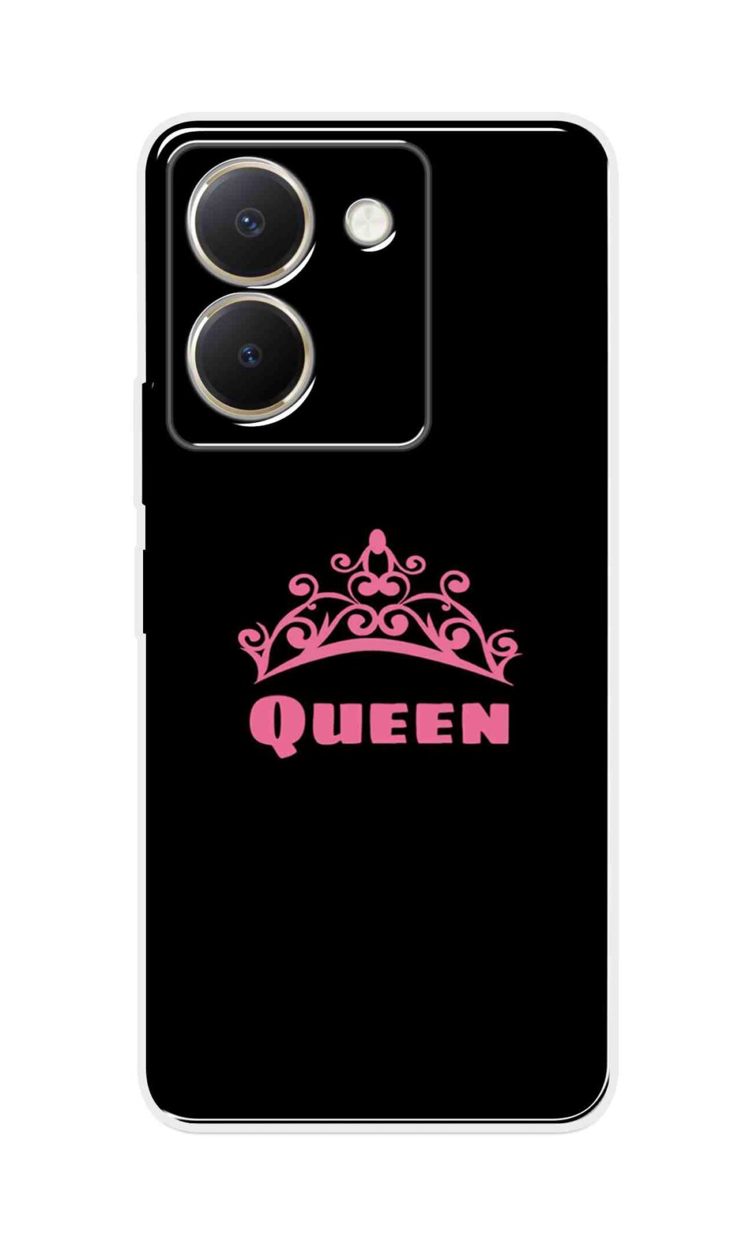 Coberta Back Cover For Vivo Y36 Back Cover Stylish Case - Queen Texts in Black Design D11091