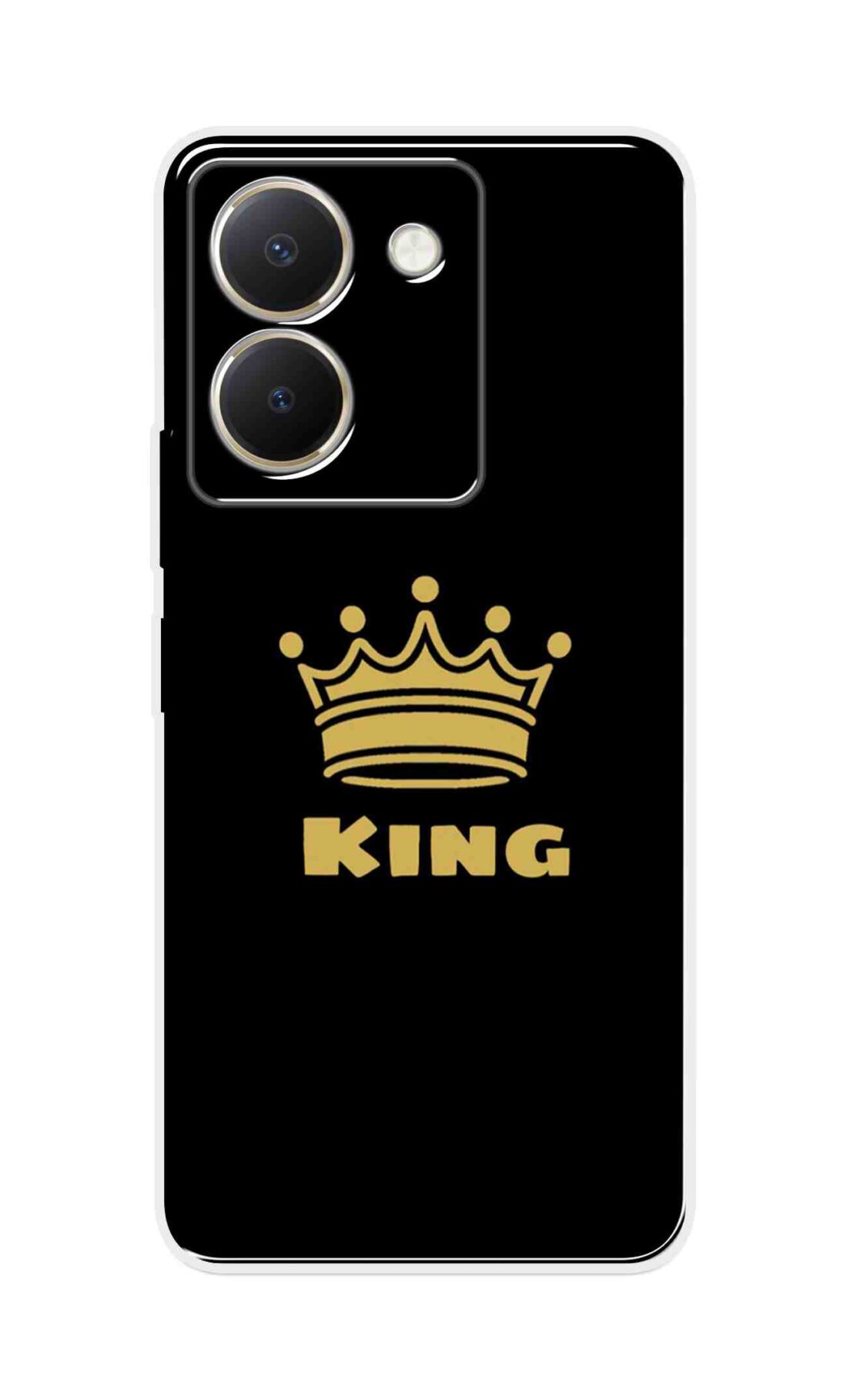 Coberta Back Cover For Vivo Y36 Back Cover Stylish Case - King Texts in Black Design D11092