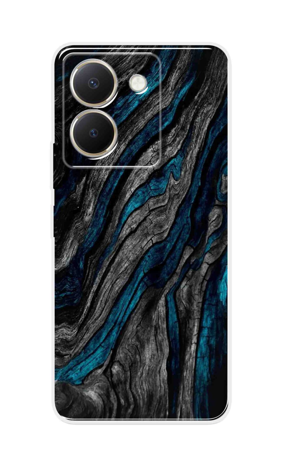 Coberta Back Cover For Vivo Y36 Back Cover Stylish Case - Grey and Blue Mountain Design D16028