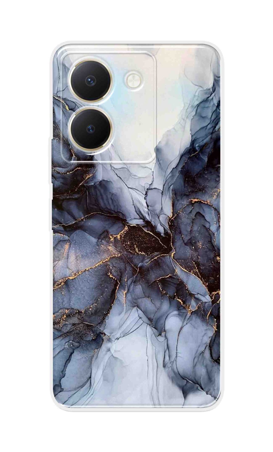 Coberta Back Cover For Vivo Y36 Back Cover Stylish Case - Light Blue Marble Design D16039