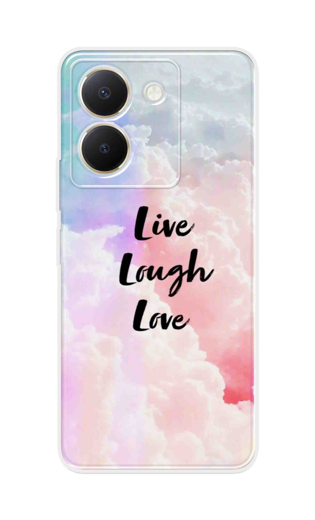 Coberta Back Cover For Vivo Y36 Back Cover Stylish Case - Live Laugh Love Text Design D16091
