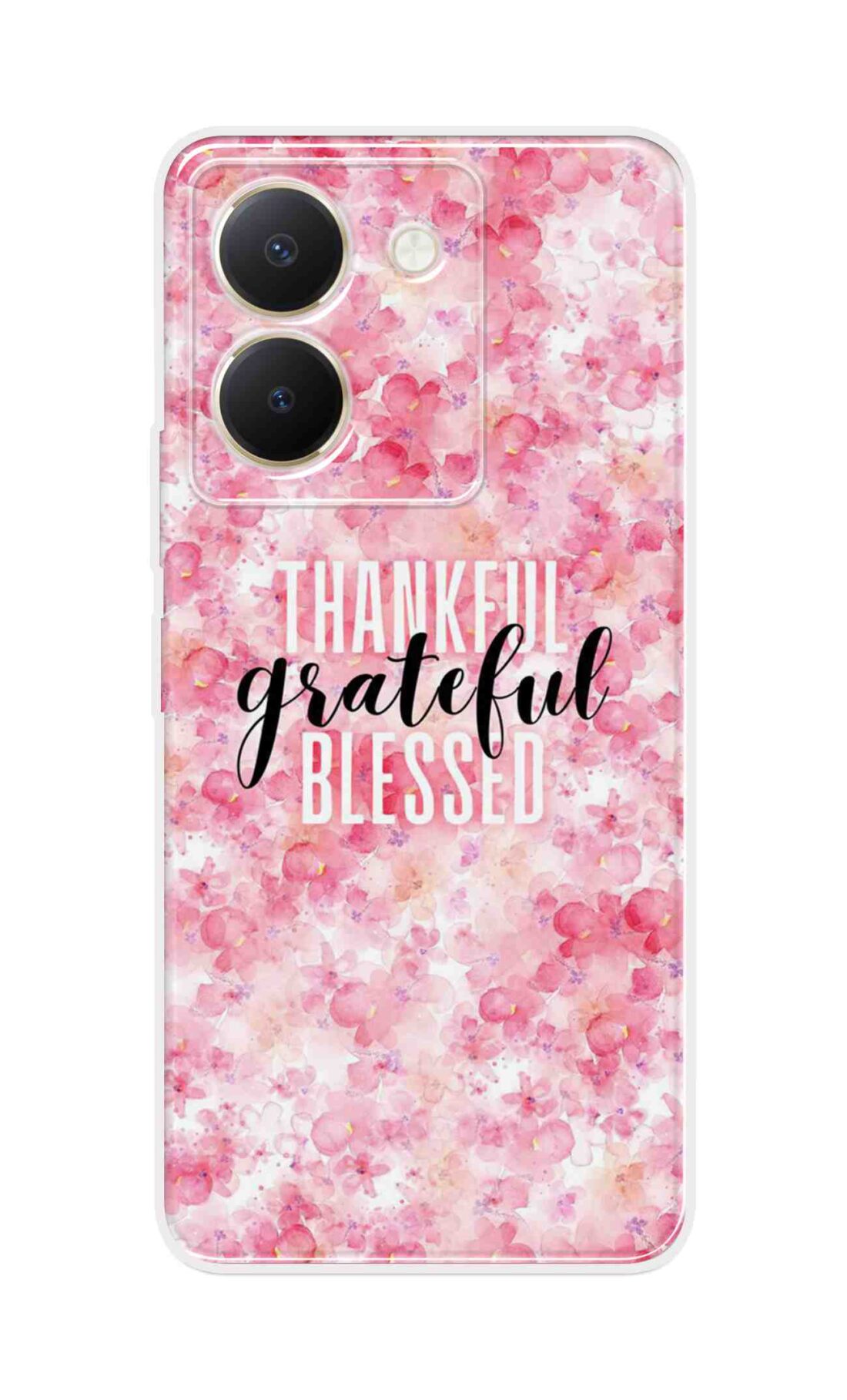 Coberta Back Cover For Vivo Y36 Back Cover Stylish Case - Thankful Grateful Blessed Text Design D16225