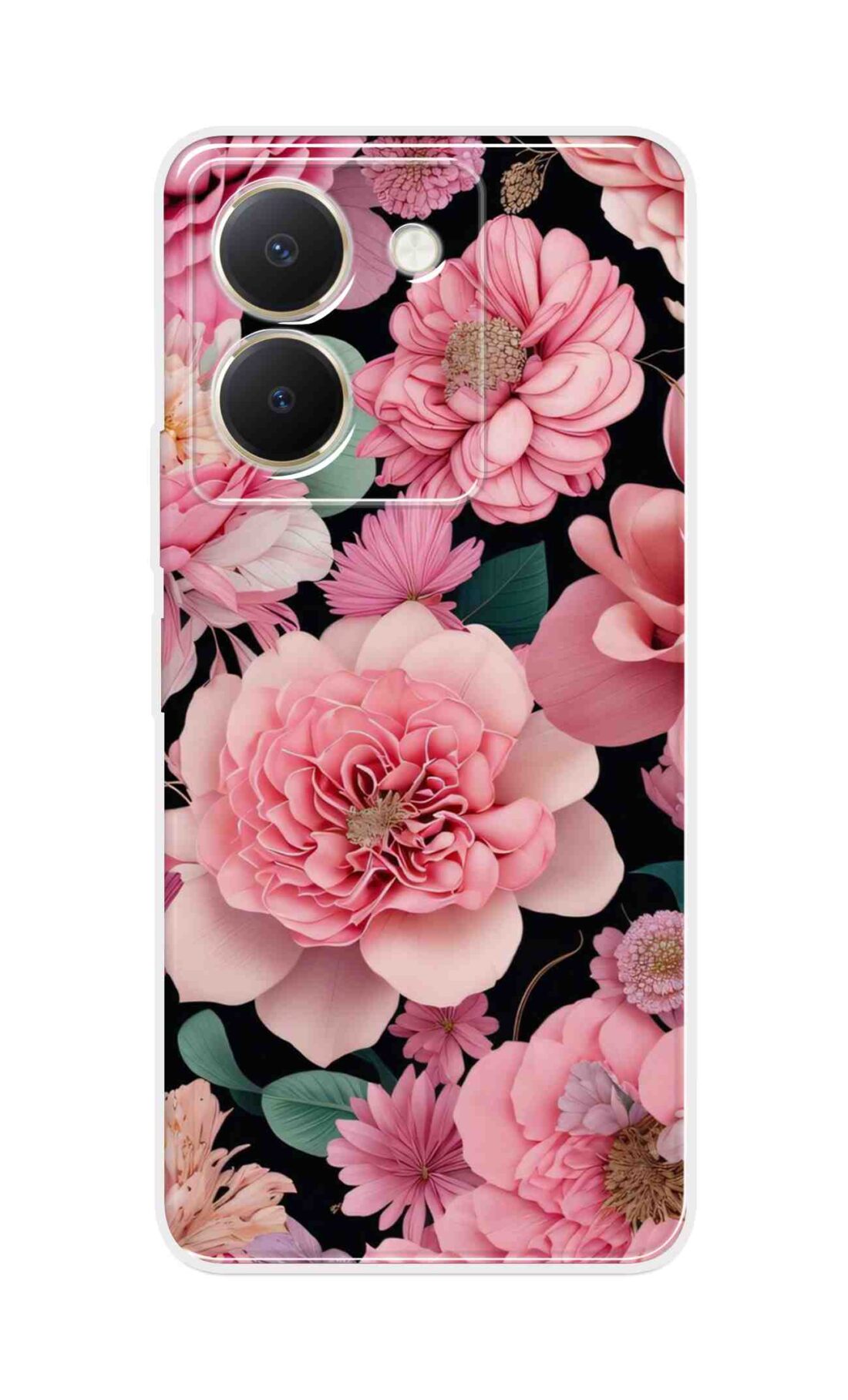 Coberta Back Cover For Vivo Y36 Back Cover Stylish Case - Pink Lotus Flowers Design D16233