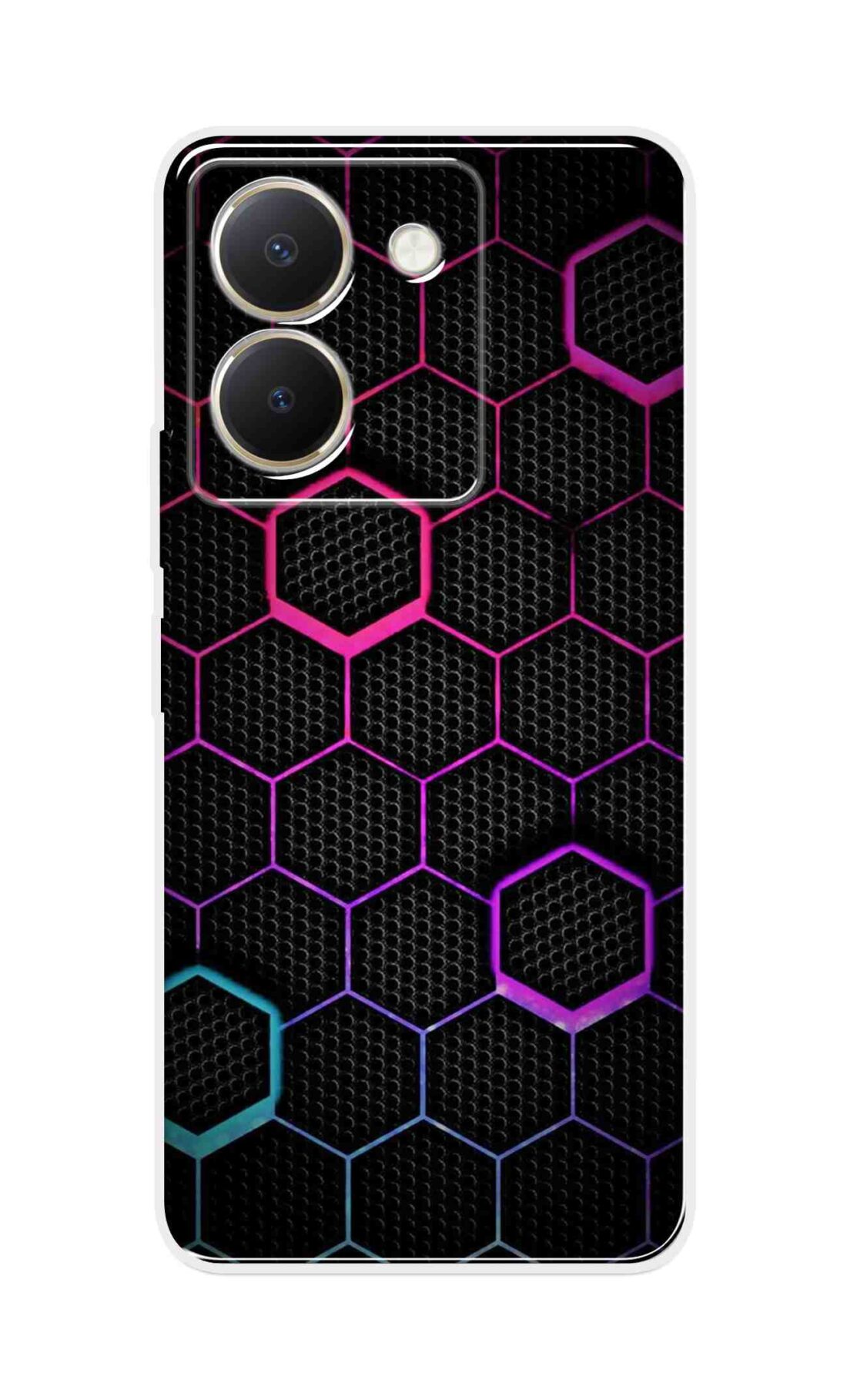 Coberta Back Cover For Vivo Y36 Back Cover Stylish Case - Multicolour Hexogan Pattern Design D16451