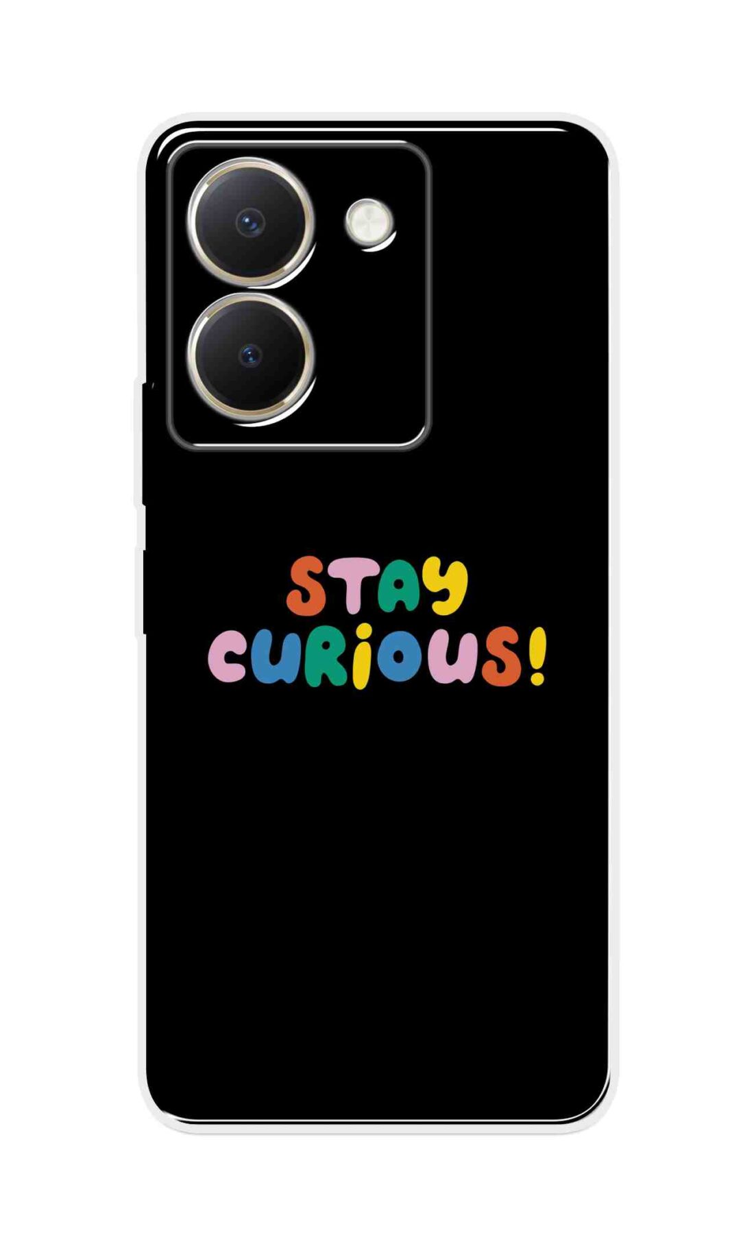 Coberta Back Cover For Vivo Y36 Back Cover Stylish Case - Stay Curious in Black Design D16515