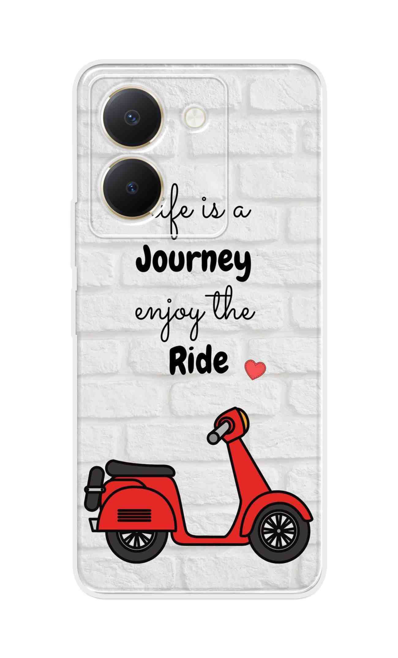 Coberta Back Cover For Vivo Y36 Back Cover Stylish Case - Life is a Journey Enjoy the Ride Design D16541