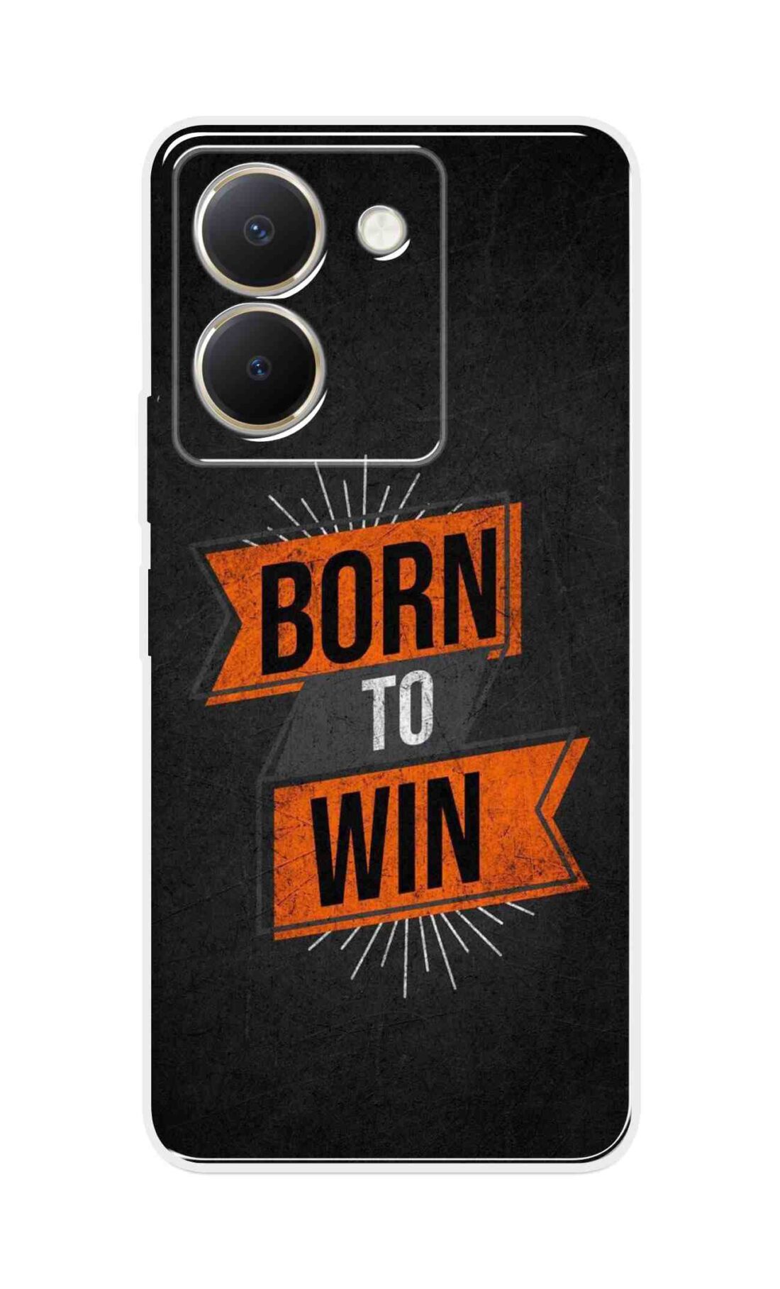 Coberta Back Cover For Vivo Y36 Back Cover Stylish Case - Born to Win in Black Design D16556