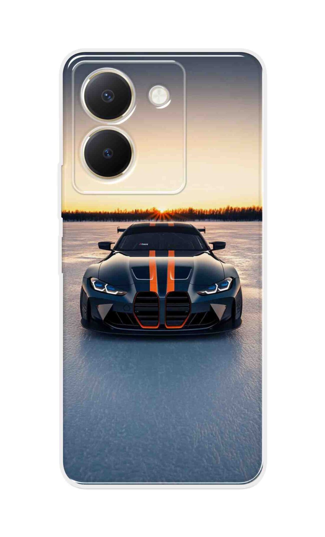 Coberta Back Cover For Vivo Y36 Back Cover Stylish Case - Black Car in Nature Design D16598