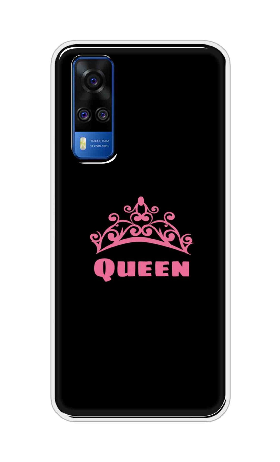 Coberta Back Cover For Vivo Y51 2020 Back Cover Stylish Case - Queen Texts in Black Design D11091