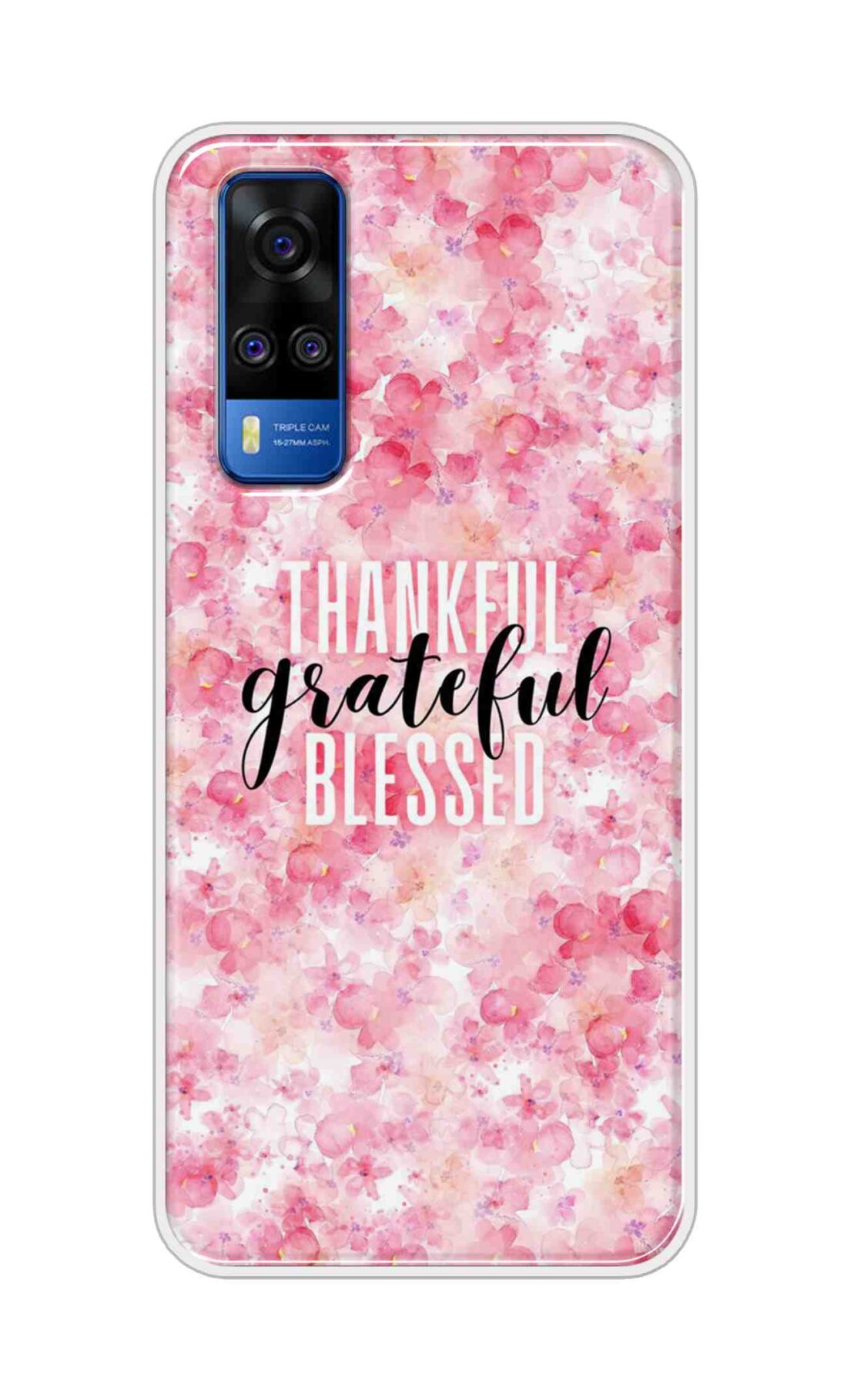Coberta Back Cover For Vivo Y51 2020 Back Cover Stylish Case - Thankful Grateful Blessed Text Design D16225