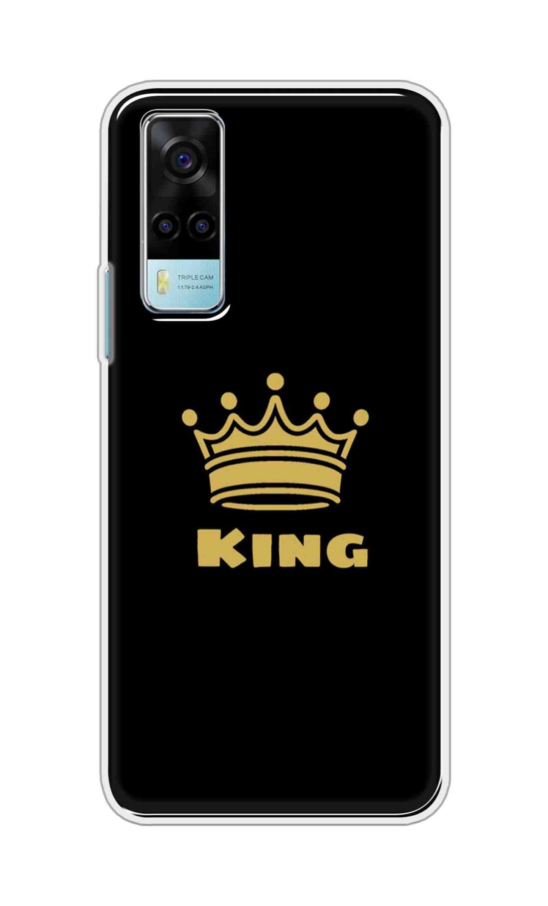 Coberta Back Cover For Vivo Y53s Back Cover Stylish Case - King Texts in Black Design D11092