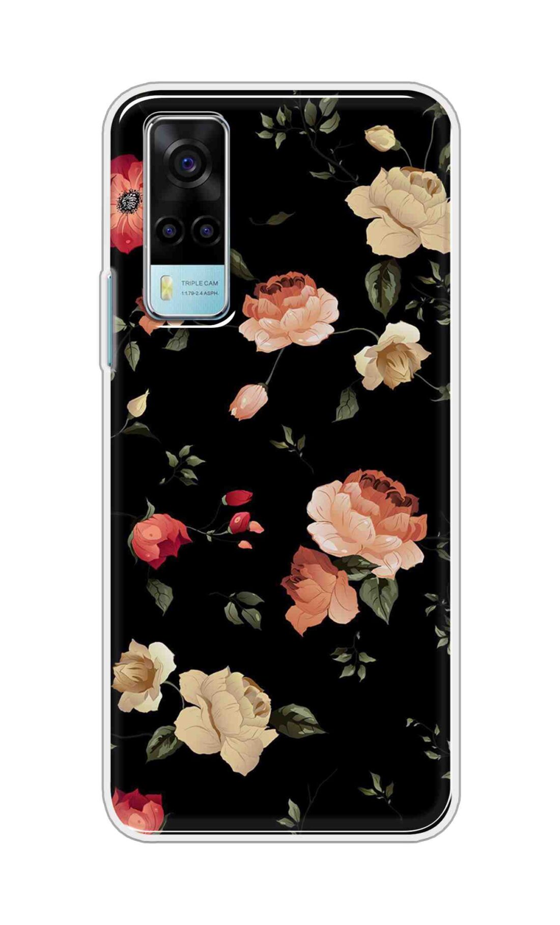 Coberta Back Cover For Vivo Y53s Back Cover Stylish Case - Bright Flowers Design D11411