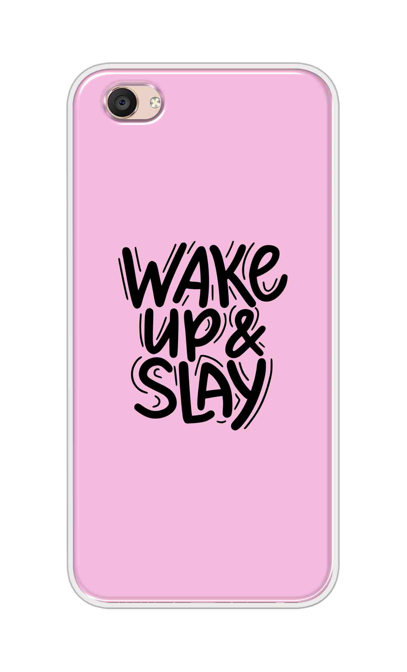 Coberta Back Cover For Vivo Y55 Back Cover Stylish Case - Wake Up and Slay in Pink Design D16505