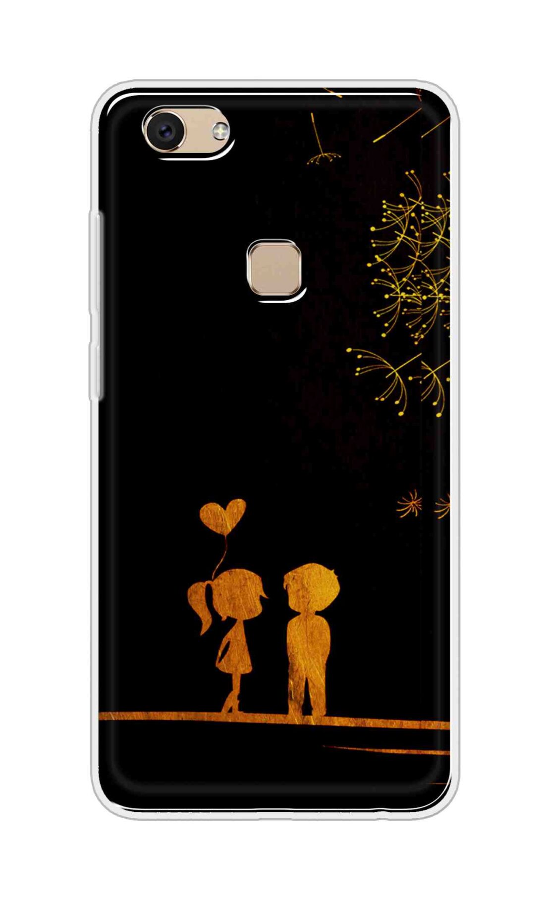 Coberta Back Cover For Vivo Y7 Back Cover Stylish Case - Girl and Boy Love in Black Design D11017
