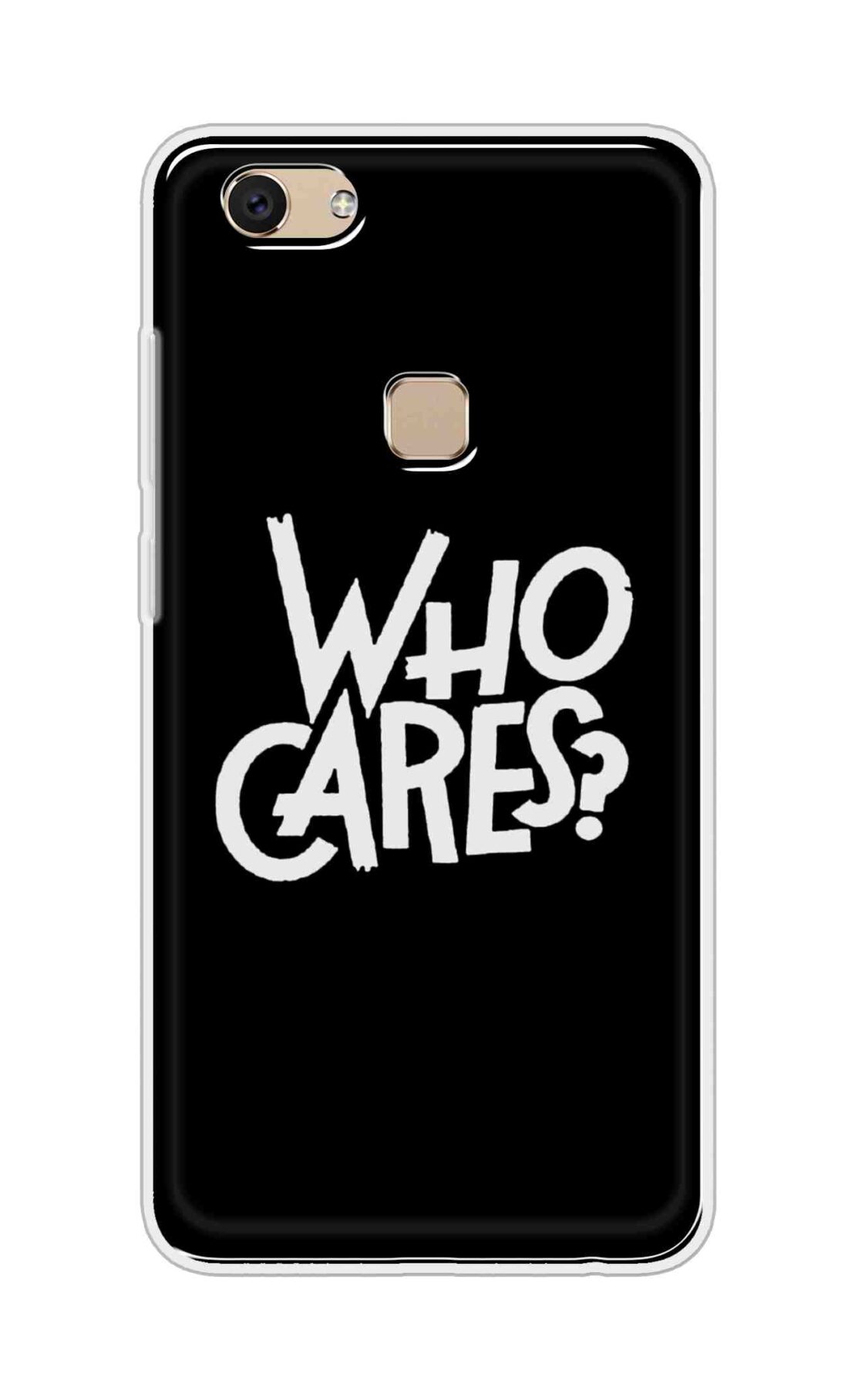 Coberta Back Cover For Vivo Y7 Back Cover Stylish Case - Who Cares Texts in Black Design D11066