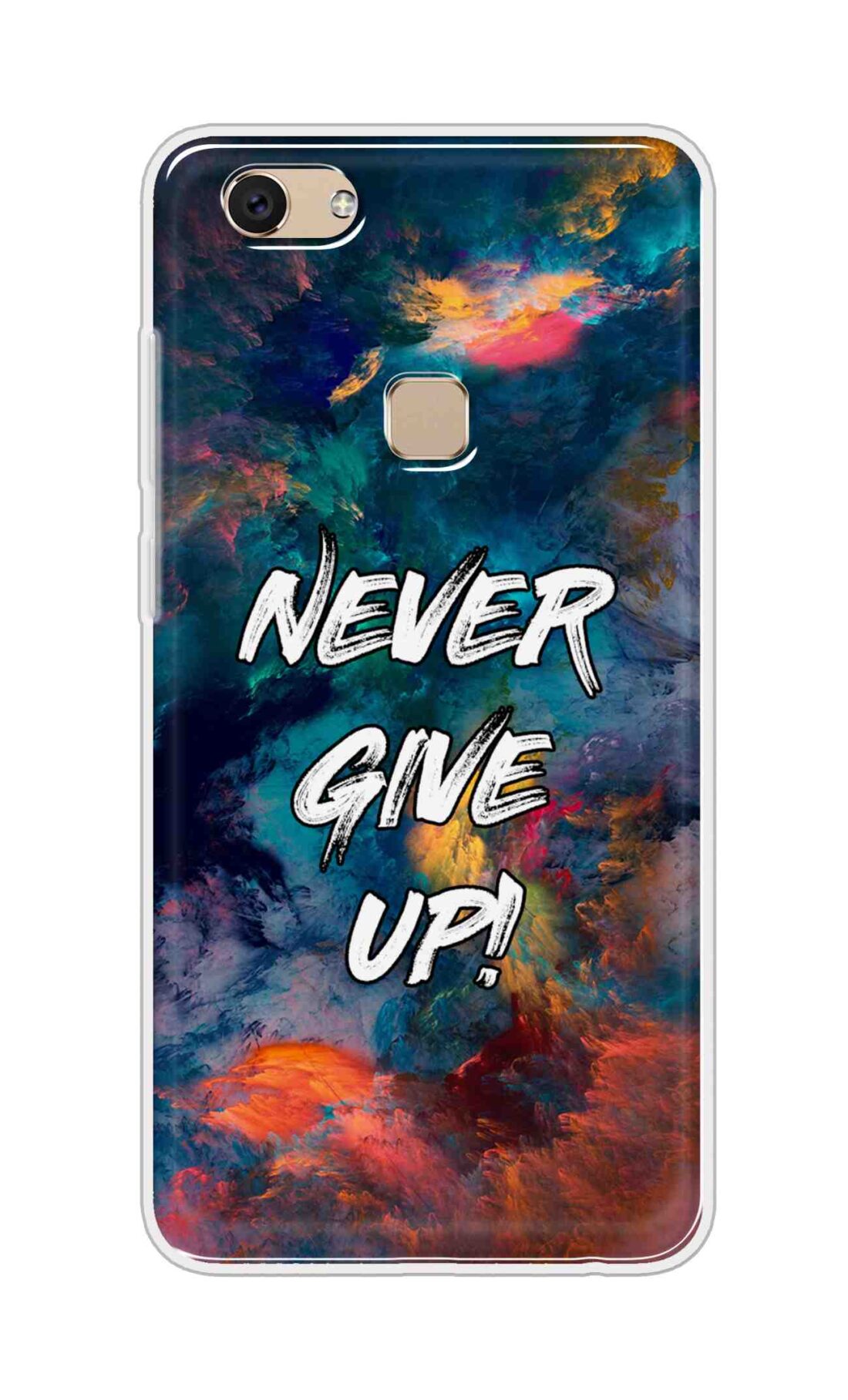 Coberta Back Cover For Vivo Y7 Back Cover Stylish Case - Never Give Up in Colour Storm Design D11928