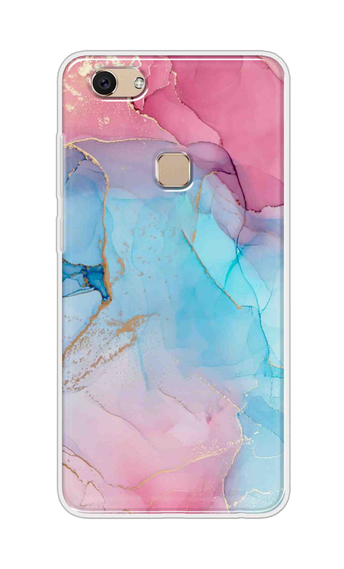 Coberta Back Cover For Vivo Y7 Back Cover Stylish Case - New Pink Marble Design D13670