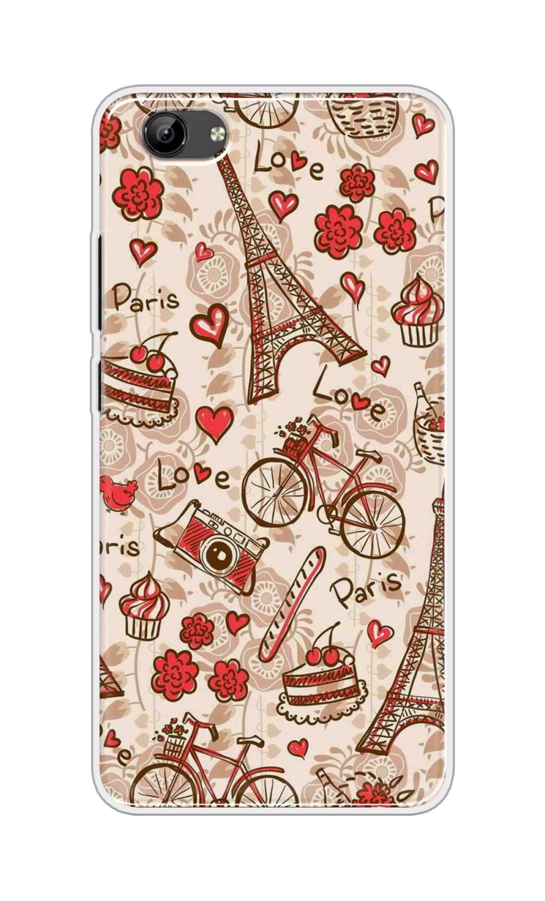 Coberta Back Cover For Vivo Y71i Back Cover Stylish Case - Paris and Love Text Pattern D11626