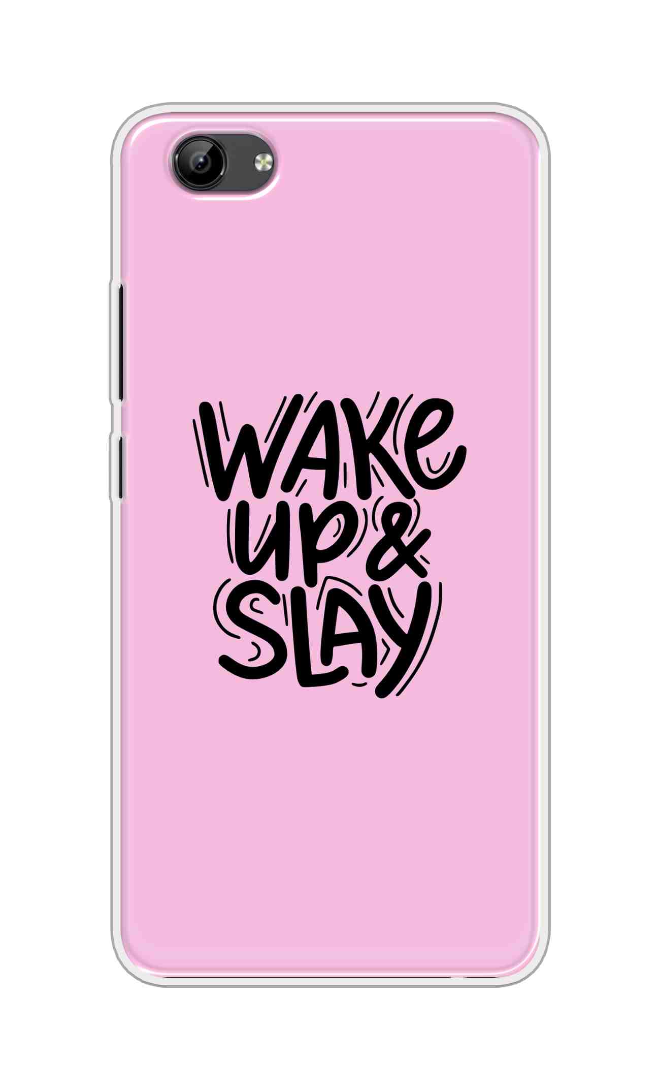 Coberta Back Cover For Vivo Y71i Back Cover Stylish Case - Wake Up and Slay in Pink Design D16505
