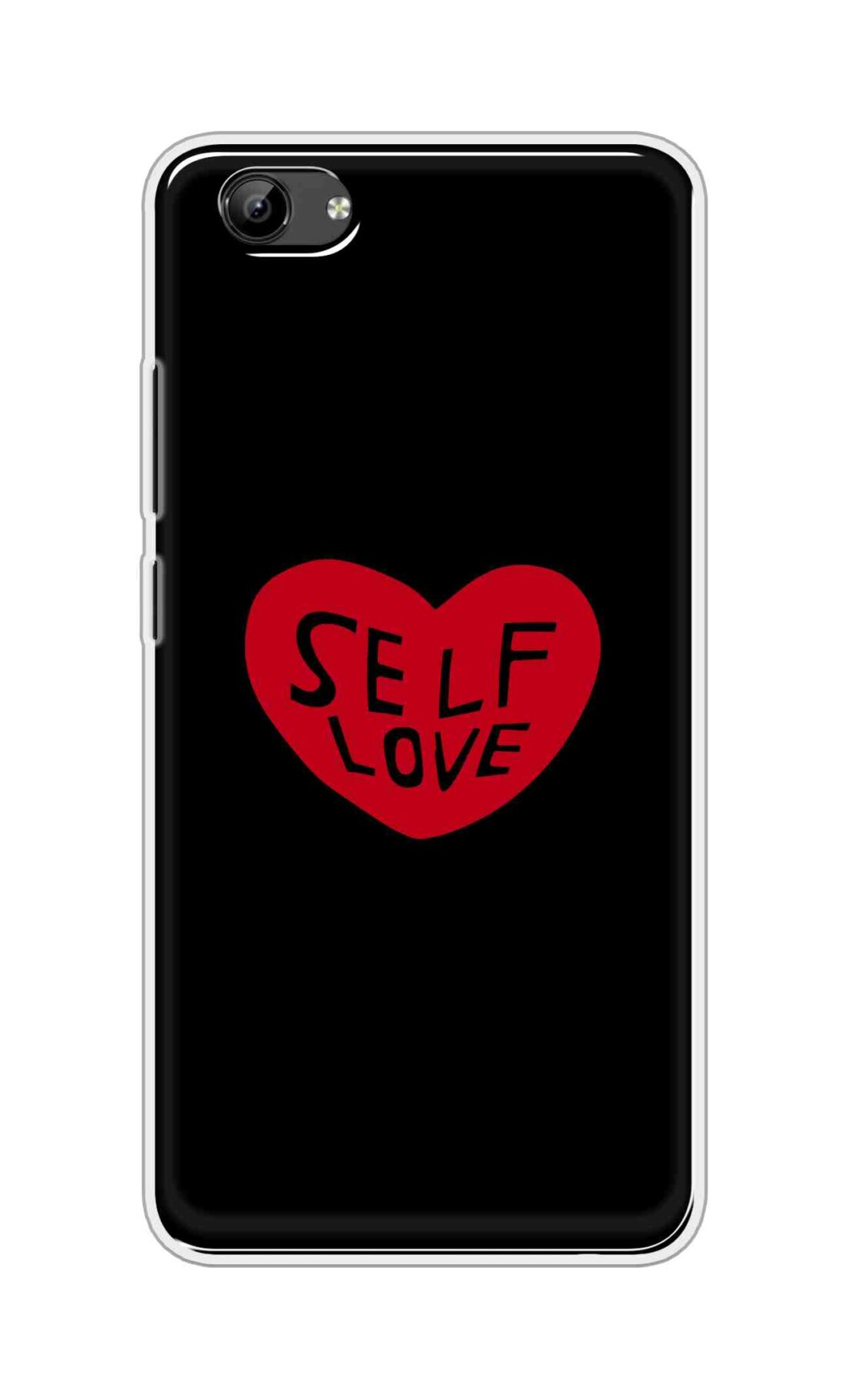 Coberta Back Cover For Vivo Y71i Back Cover Stylish Case - Self Love Heart in Black Design D16516