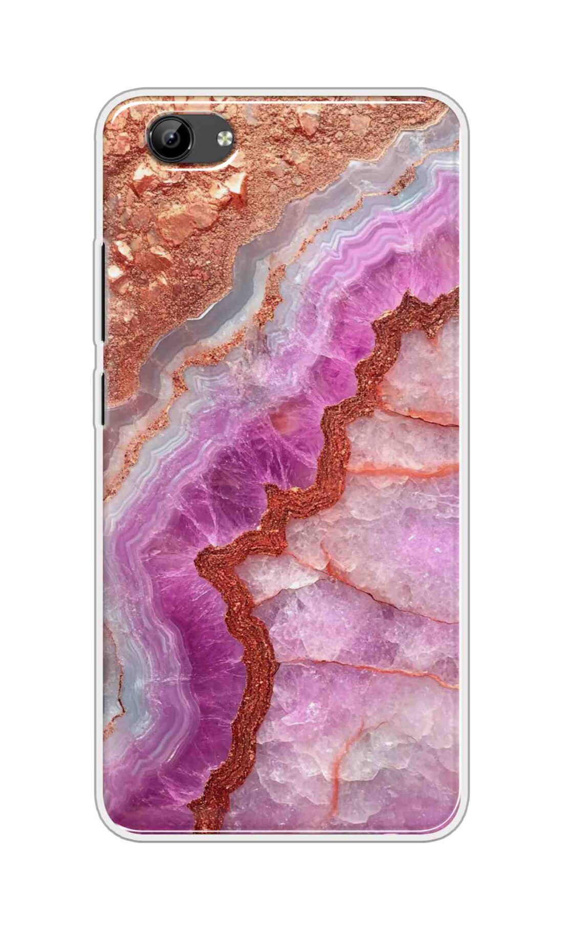 Coberta Back Cover For Vivo Y71i Back Cover Stylish Case - Multicolour Marble Design D16532