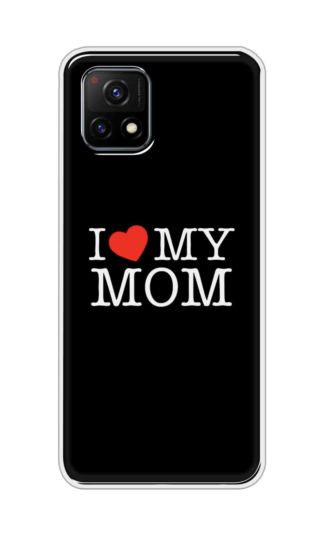 Coberta Back Cover For Vivo Y72 5G Back Cover Stylish Case - I Love My Mom in Black Design D11011