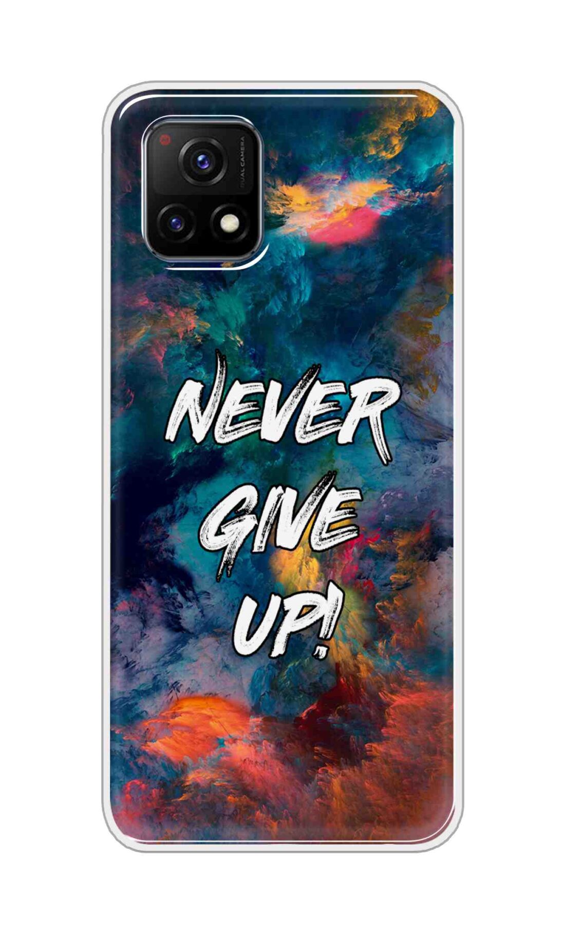 Coberta Back Cover For Vivo Y72 5G Back Cover Stylish Case - Never Give Up in Colour Storm Design D11928